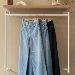 High waist wide leg jeans