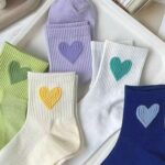 Colorful heart socks