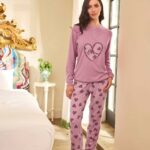 Heart print thermal pyjama
