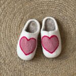 Pink heart slipper