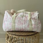 Pink & white mommy bag