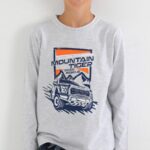 Off-road truck light grey pyjama