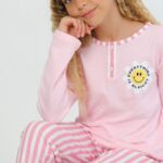 Pink & white striped pyjama