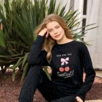 "You Are The Sweetest" black pyjama