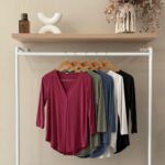 Flowing V-neck cotton top