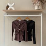 Knot front top with gold clasp