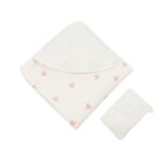 Bath towels with gloves