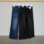 Wide leg classic denim pant