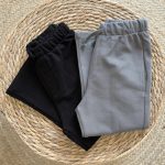 Textured elastic elastic waist pant