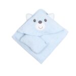 Bear bath towel with gloves