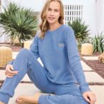 Thermal waffle knit pyjama