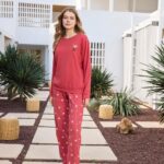 Heart print thermal pyjama