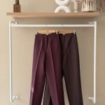 High waist wide leg trousers