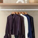 Satin tie neck shirt