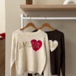 "Amour" heart sweater