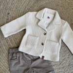 Knit blazer-style cardigan