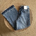 Wide leg denim pant