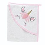 Unicorn bath towel with gloves