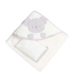 Bear bath towels with gloves