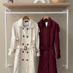 Wool blend double breasted coat