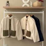 Faux fur jacket with quilted pockets