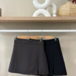 A-line side slit mini skort