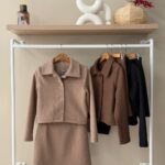 Bouclé cropped jacket & mini skirt set