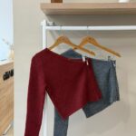 Side zip off shoulder sweater