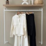 Sporty quarter zip hoodie & trouser set