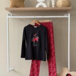 Flamingo print fleece pajama