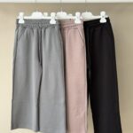Wide leg cotton pant