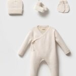 Newborn Cream Hospital Outfit Four Piece Set