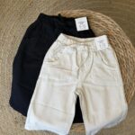 Wide leg elastic waist pant