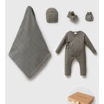 Newborn Cream Hospital Outfit Four Piece Set