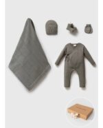 Newborn Cream Hospital Outfit Four Piece Set