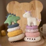 Plush Dinosaur and Unicorn Stacking Toy Set