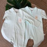 Mint Green Baby Romper and Sleepsuit Set