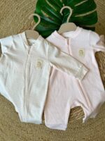 Pink baby sleepsuits (2pcs)