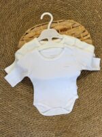 White Baby long Sleeve Bodysuits 2psc