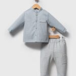 Baby boy blue shirt and pants set