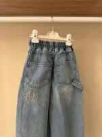 Light Wash Elastic Waist Denim Pant - Image 3