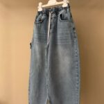 Light Wash Elastic Waist Denim Pant
