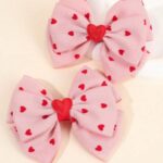Heart Hair Bows 2 pcs