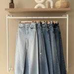 High waist wide leg jeans