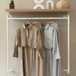 Cropped utility shirt and trouser set