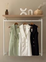 Sleevless double breasted blazer dress