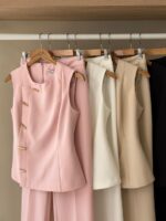 Asymmetrical button front tailored set - Image 3