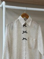 Bow accent polka dot shirt - Image 2