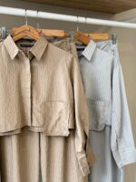 Cropped utility shirt and trouser set - Image 2