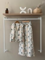 Embroidered leaf print linen trousers - Image 2